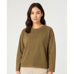NEW Madewell Garment-Dyed Relaxed Top Crewneck Boxy Boho Sz S/M Heavyweight